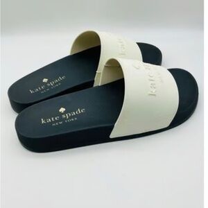 Kate Spade Cream and Black Slides
